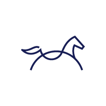 line horse logo. Logo for a steed farm. Steed logo design